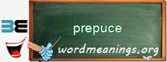 WordMeaning blackboard for prepuce